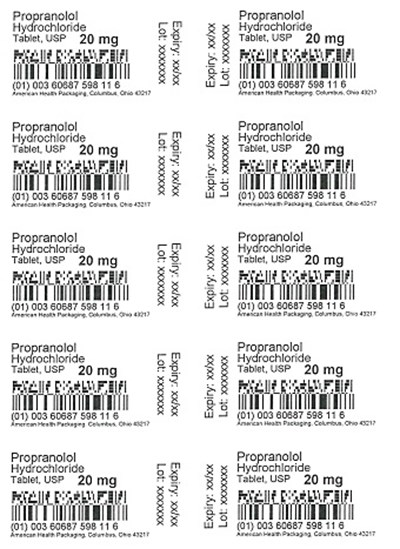 20 mg Propranolol Hydrochloride Tablet Blister (20 mg Blister)